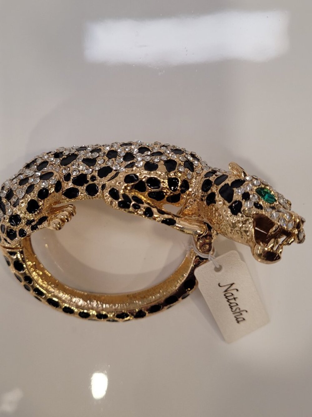 Stunning Fearless and Majestic Tiger Bracelet. Gold-Tone. Sparkly. Natasha. New. - Picture 8 of 15